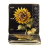 Certified International French Sunflowers 4-pc. Square Salad Plate Set