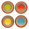 Certified International Tequila Sunrise 4-pc. Salad Plate Set