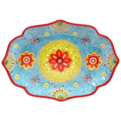 Certified International Tunisian Sunset 16" X 12" Oval Serving Platter