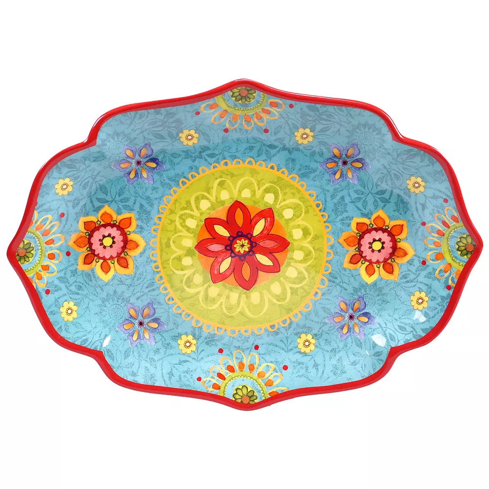 Certified International Tunisian Sunset 16" X 12" Oval Serving Platter 1 Certified International Tunisian Sunset 16" X 12" Oval Serving Platter