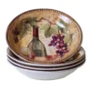 Certified International Gilded Wine 4-pc. Pasta Bowl Set..