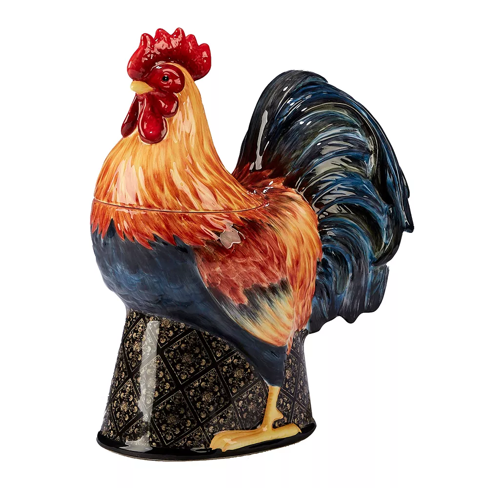 Certified International Gilded Rooster 3D Cookie Jar 1 Certified International Gilded Rooster 3D Cookie Jar