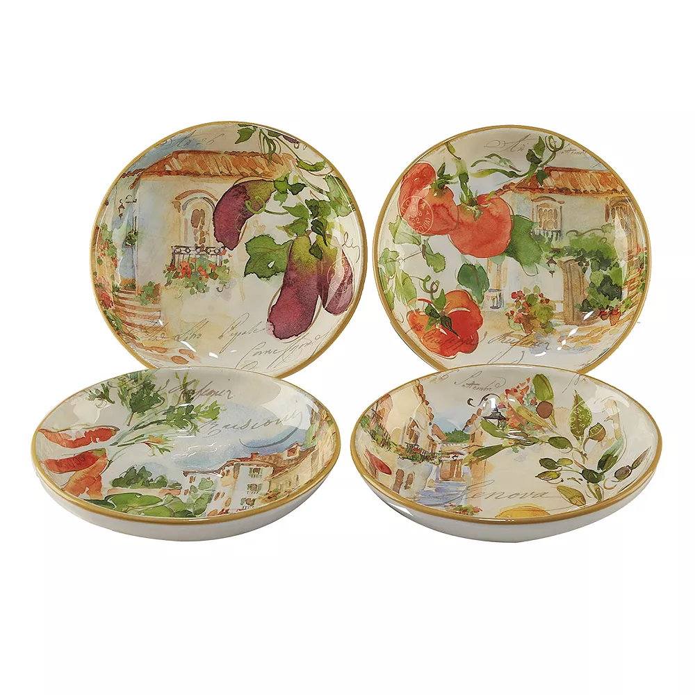 Certified International Piazette 4-piece Soup/Pasta Bowl Set 1 Certified International Piazette 4-piece Soup/Pasta Bowl Set