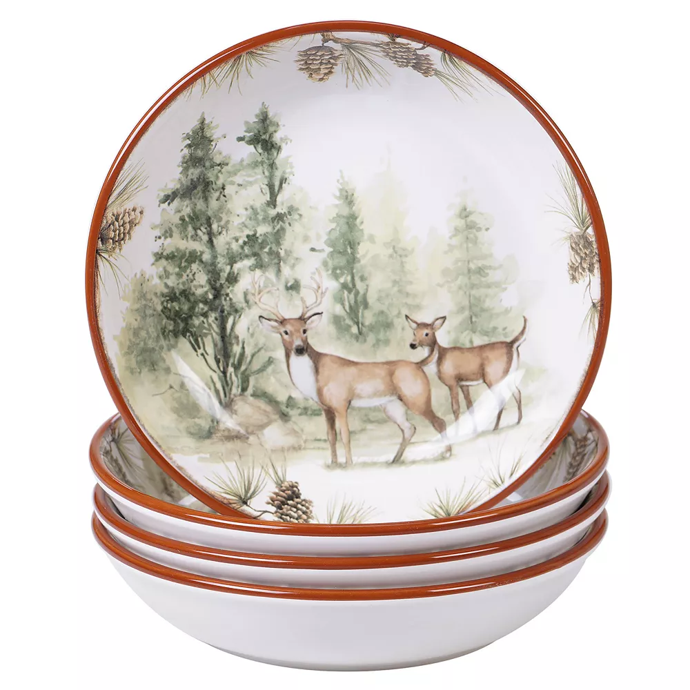 Certified International Mountain Retreat 4-pc. Soup Bowl Set 1 Certified International Mountain Retreat 4-pc. Soup Bowl Set