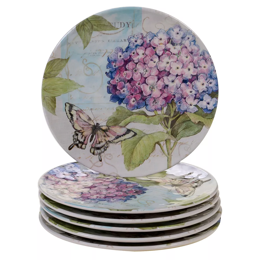 Certified International Hydrangea Melamine 6-pc. Salad Plate Set 1 Certified International Hydrangea Melamine 6-pc. Salad Plate Set