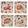 Certified International Harvest Splash 4-pc. Square Canape Plate Set