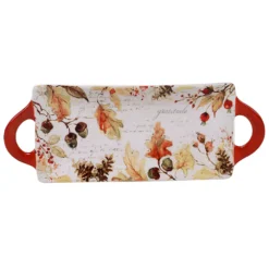 Certified International Harvest Splash Rectangle Platter With Handles