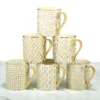 Certified International Mosaic 6-pc. Gold Plated Mug Set