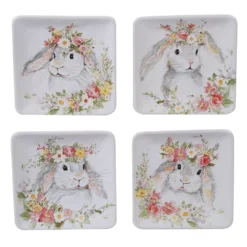 Certified International Sweet Bunny 4-pc. Canape Plate Set