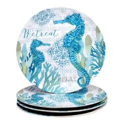 Certified International Beachcomber 4-pc. Melamine Dinner Plate Set