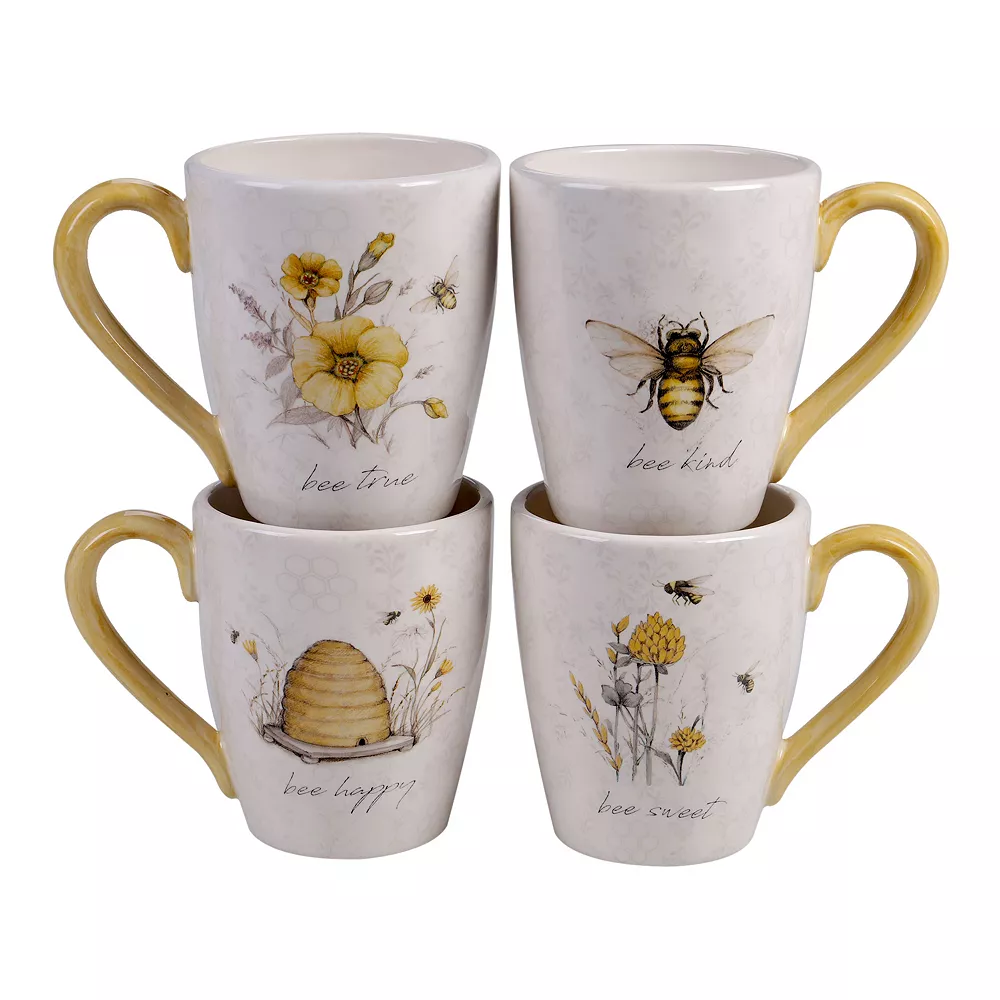 Certified International Bee Sweet 4-pc. Mug Set 1 Certified International Bee Sweet 4-pc. Mug Set