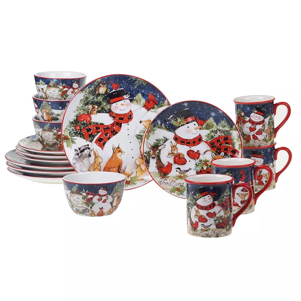 Certified International Magic Of Christmas Snowman 16-pc. Dinnerware Set 1 Certified International Magic Of Christmas Snowman 16-pc. Dinnerware Set