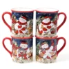 Certified International Magic Of Christmas Snowman 4-pc. Mug Set