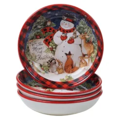 Certified International Magic Of Christmas Snowman 4-pc. Soup Bowl Set