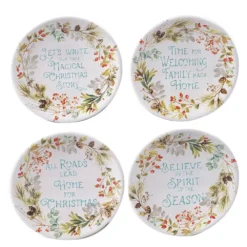 Certified International Christmas Story 4-pc. Canape Plate Set