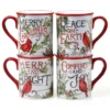 Certified International Evergreen Christmas 4-pc. Mug Set
