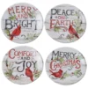 Certified International Evergreen Christmas 4-pc. Canape Plate Set