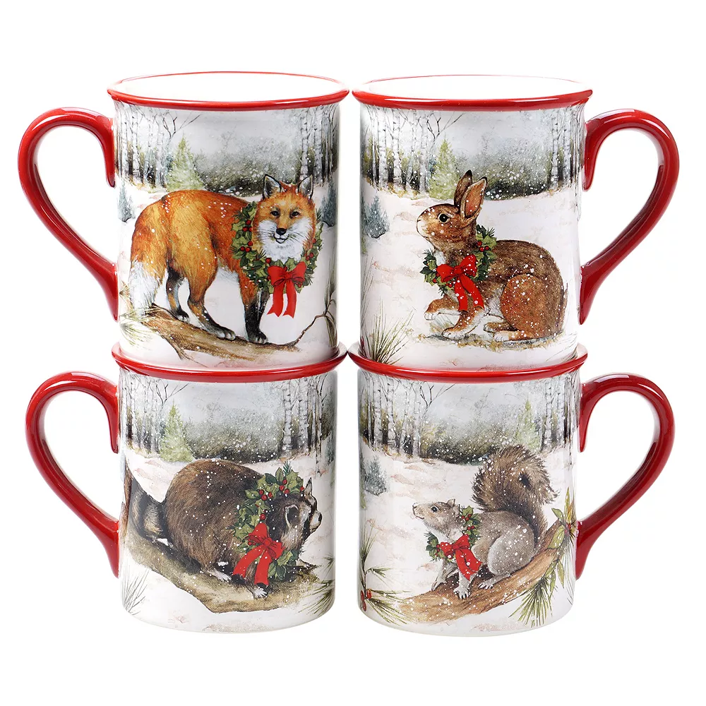 Certified International Winter Forest 4-pc. Mug Set 1 Certified International Winter Forest 4-pc. Mug Set