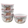 Certified International Winter Forest 4-pc. Ice Cream Bowl Set