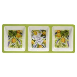 Certified International Lemon Zest 3-pc. Melamine Hostess Set -tableware 4986696 ALT3