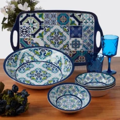 Certified International Mosaic 12-pc. Melamine Dinnerware Set -tableware 4986706 ALT4