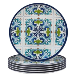 Certified International Mosaic 6-pc. Melamine Dinner Plate Set