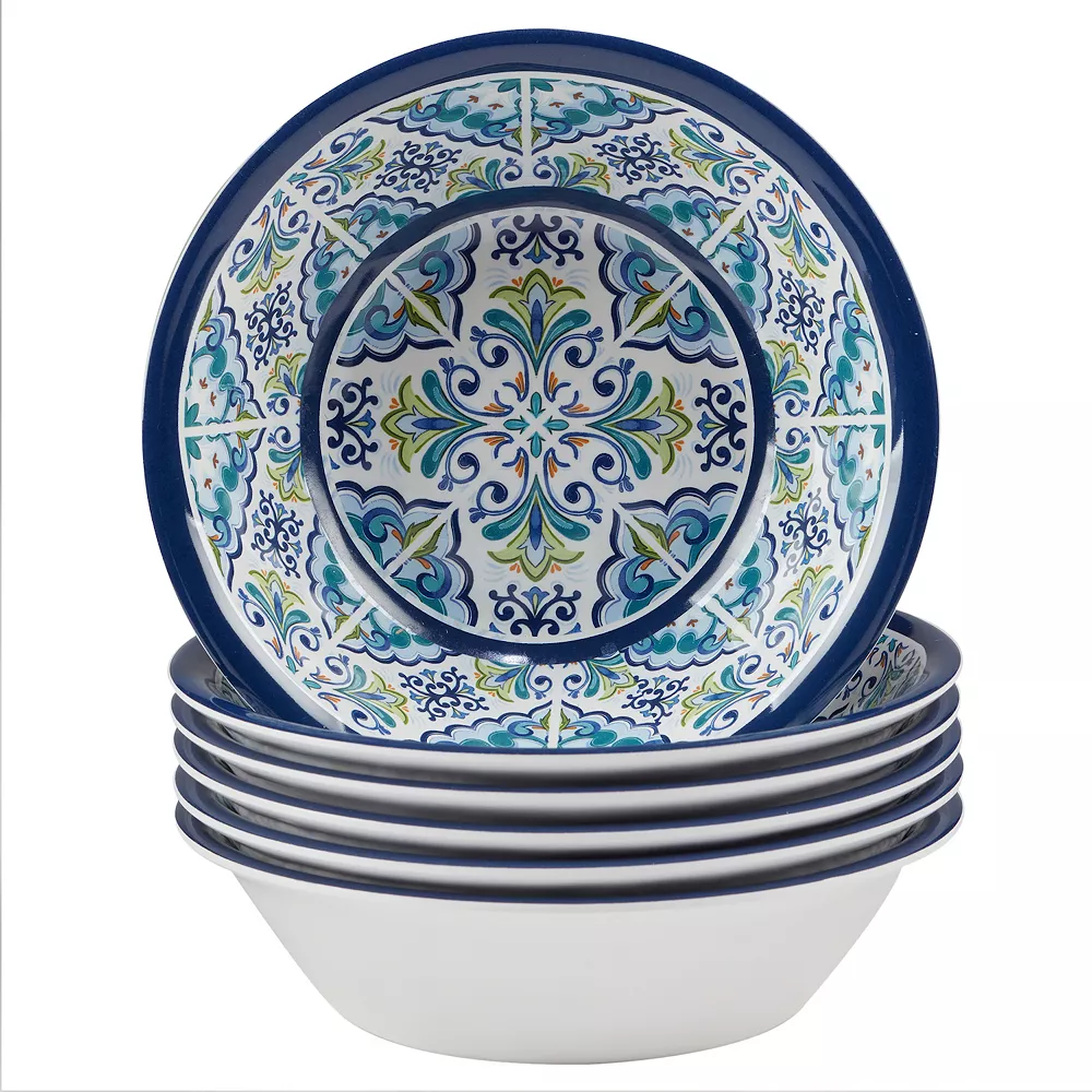 Certified International Mosaic 6-pc. Melamine All-Purpose Bowl Set 1 Certified International Mosaic 6-pc. Melamine All-Purpose Bowl Set
