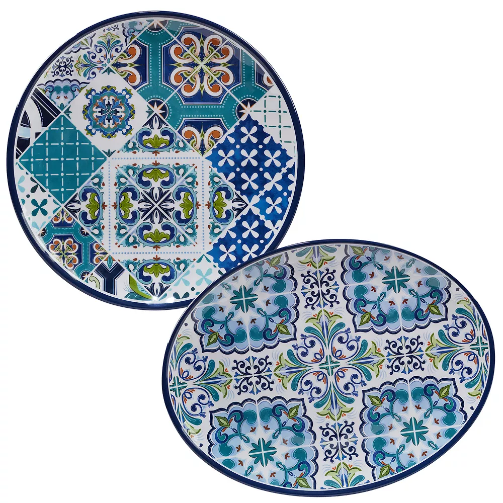 Certified International Mosaic 2-pc. Melamine Platter Set 1 Certified International Mosaic 2-pc. Melamine Platter Set