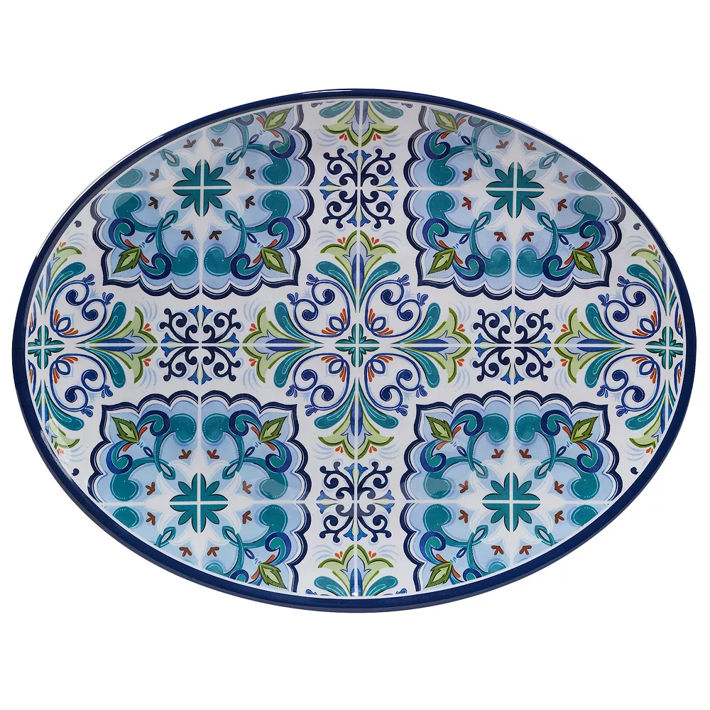 Certified International Mosaic 2-pc. Melamine Platter Set 2 Certified International Mosaic 2-pc. Melamine Platter Set - Image 2