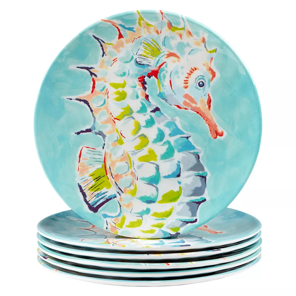 Certified International Deep Sea 6-pc. Melamine Salad Plate Set 1 Certified International Deep Sea 6-pc. Melamine Salad Plate Set