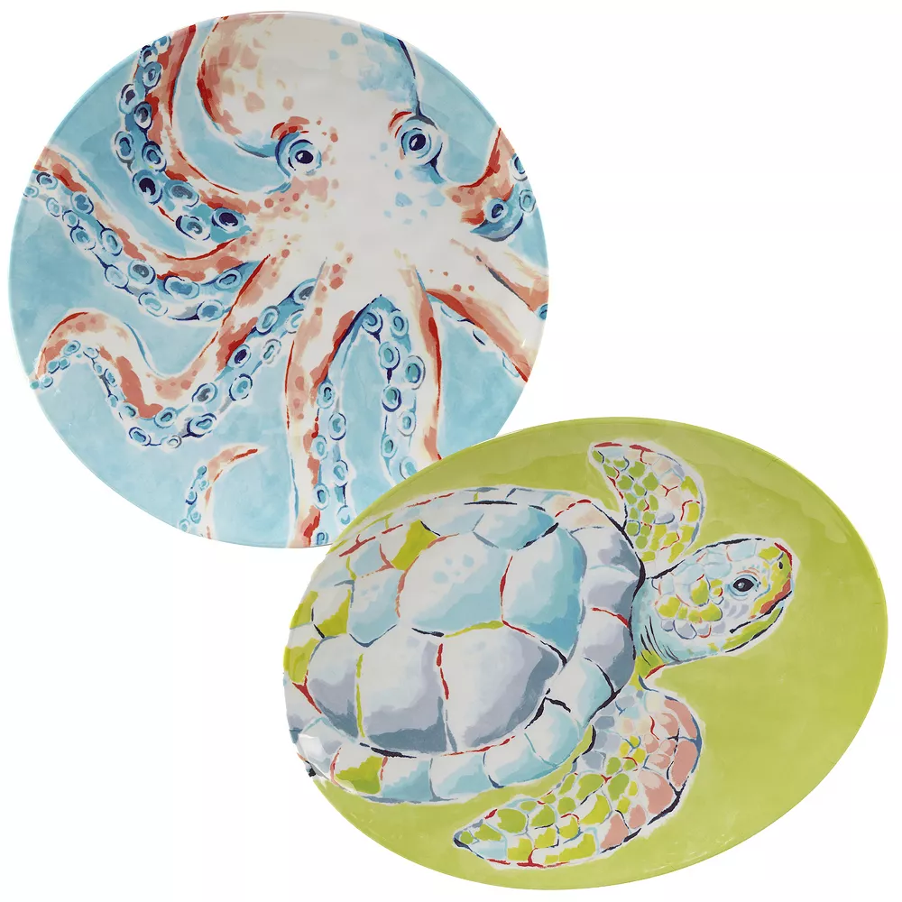 Certified International Deep Sea 2-pc. Melamine Platter Set 1 Certified International Deep Sea 2-pc. Melamine Platter Set