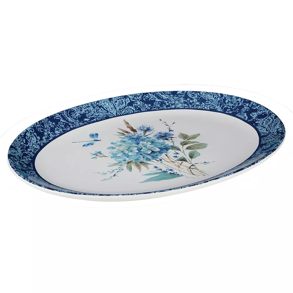 Certified International Bohemian Blue Oval Platter 2 Certified International Bohemian Blue Oval Platter - Image 2