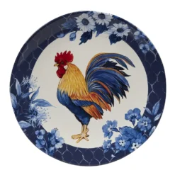 Certified International Indigo Rooster 4-pc. Dinner Plate Set -tableware 4987914 ALT2