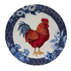 Certified International Indigo Rooster 4-pc. Dinner Plate Set -tableware 4987914 ALT4