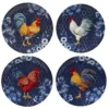 Certified International Indigo Rooster 4-pc. Salad Plate Set