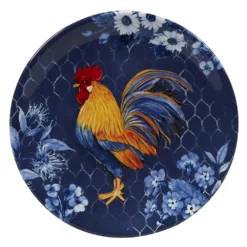Certified International Indigo Rooster 4-pc. Salad Plate Set 7 Certified International Indigo Rooster 4-pc. Salad Plate Set -tableware 4987915 ALT4
