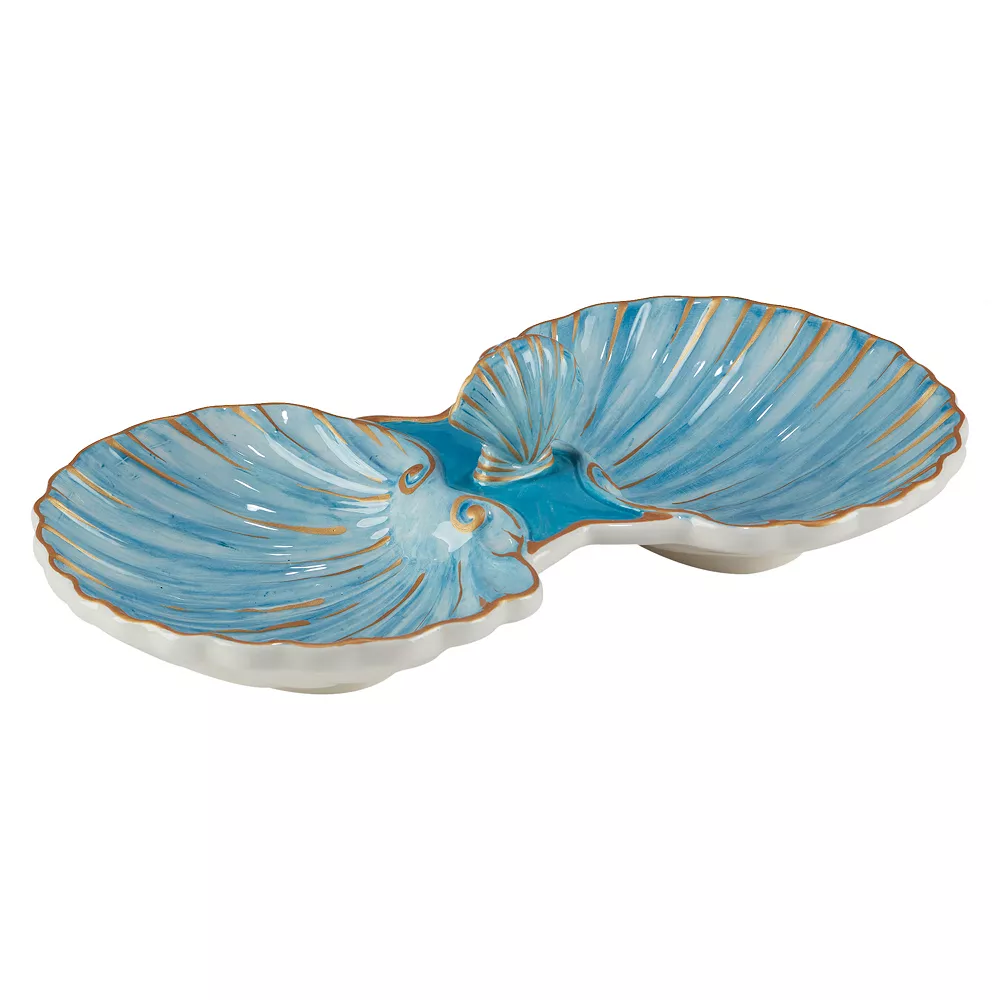 Certified International Playa Shells 3D 2-Section Server 1 Certified International Playa Shells 3D 2-Section Server