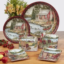 Certified International Lake Retreat 16-pc. Dinnerware Set -tableware 4988071 ALT2