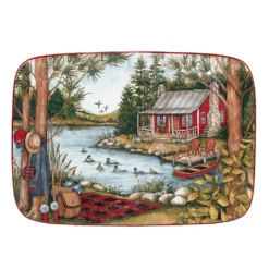 Certified International Lake Retreat Rectangle Platter 3 Certified International Lake Retreat Rectangle Platter -tableware 4988093 ALT