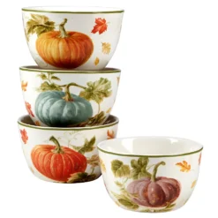 Certified International Autumn Harvest 4-pc. Ice Cream Bowl Set