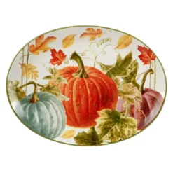 Certified International Autumn Harvest Oval Serving Platter