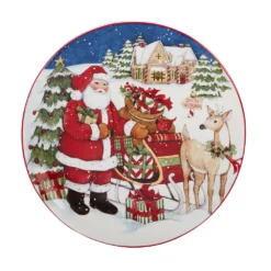 Certified International Santa's Workshop 4-pc. Dessert Plate Set -tableware 5178417 ALT3