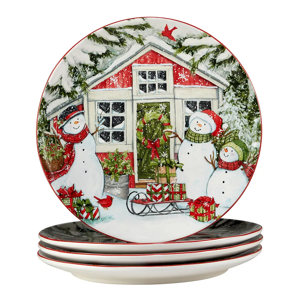 Certified International Snowman's Farmhouse 16-pc. Dinnerware Set 2 Certified International Snowman's Farmhouse 16-pc. Dinnerware Set - Image 2