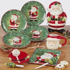 Certified International Holiday Magic Santa 4-pc. Dessert Plate Set -tableware 5178501 ALT5