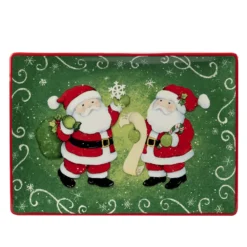 Certified International Holiday Magic Santa Serving Platter
