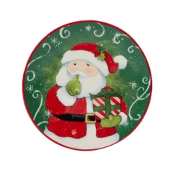 Certified International Holiday Magic Santa 4-pc. Canape Plate Set -tableware 5178505 ALT2