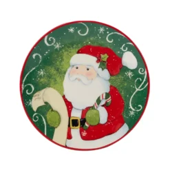 Certified International Holiday Magic Santa 4-pc. Canape Plate Set -tableware 5178505 ALT3