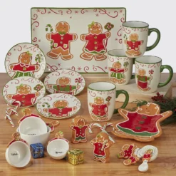 Certified International Holiday Magic Gingerbread 4-pc. Dessert Set -tableware 5178509 ALT6