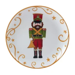 Certified International Holiday Magic Nutcracker 4-pc. Dessert Plate Set -tableware 5178575 ALT3