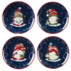 Certified International Holiday Magic Gnomes 4-pc. Dessert Plate Set